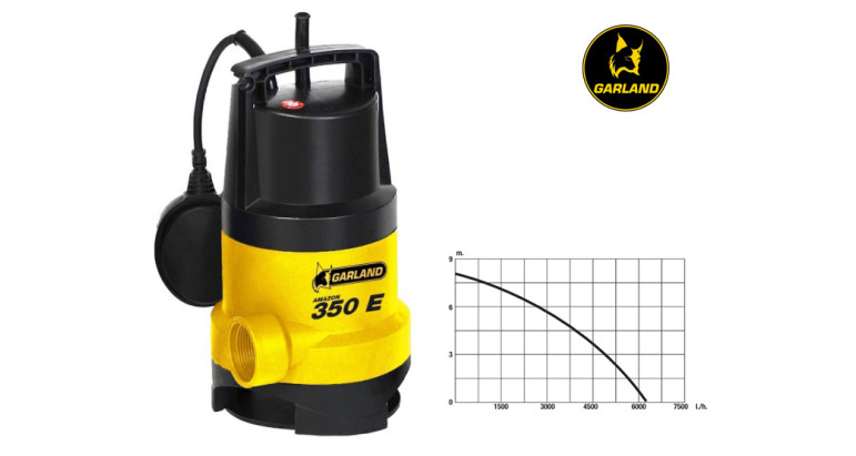 Bomba sumergible Garland para aguas sucias AMAZON 350 E-V20