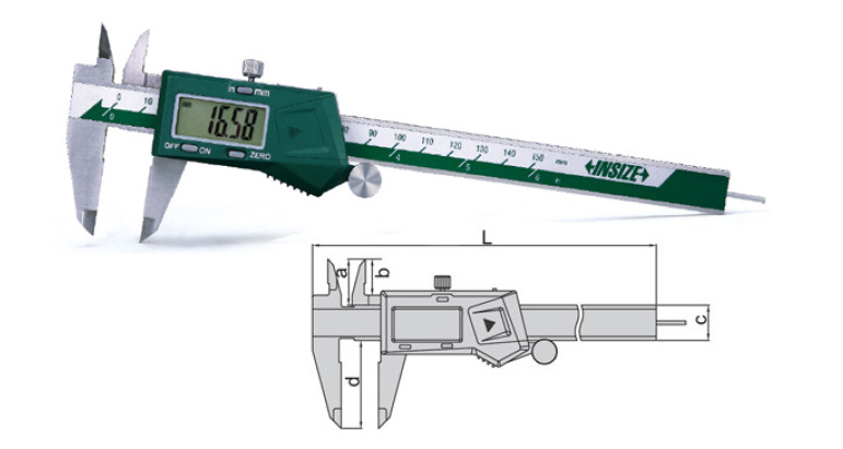 Calibre digital Insize 1119 con varilla redonda