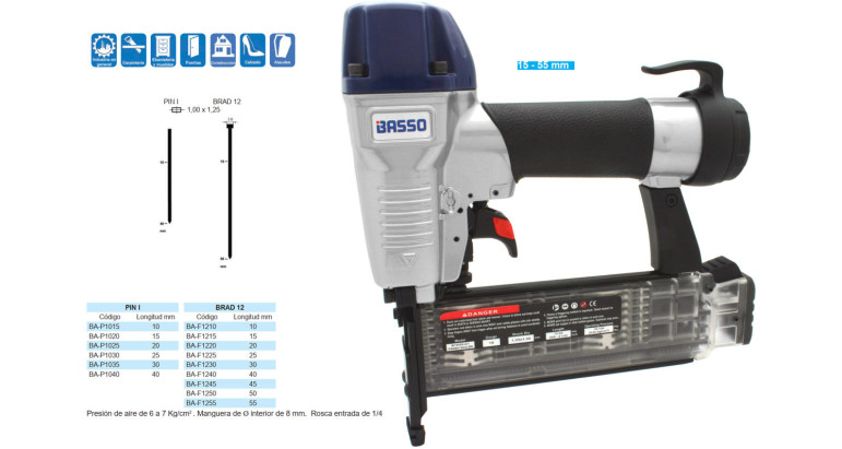 CLAVADORA NEUMATICA BASSO BEX-B1855A1