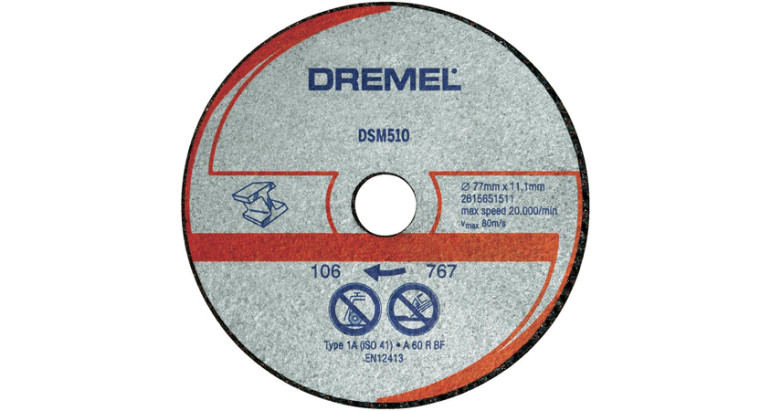 Disco Dremel para corte en metales y plastico DSM510 para la multiherramienta Dremel DSM20