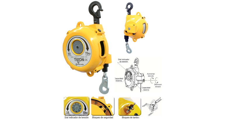 Equilibrador de carga 60-70 kg MI-TWL70 con 2,10 metros de cable