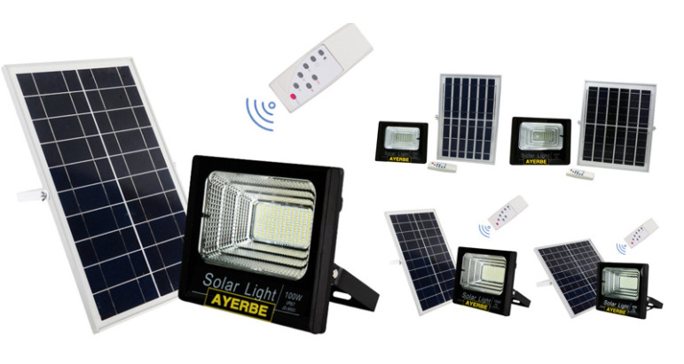 Foco solar Led Ayerbe con mando a distancia