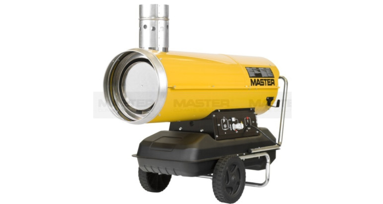 Cañon Master BV 110 a gasoil con chimenea para conseguir aire caliente limpio