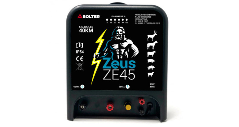 Pastor electrico para vallas electrificadas Solter Zeus Zeus45