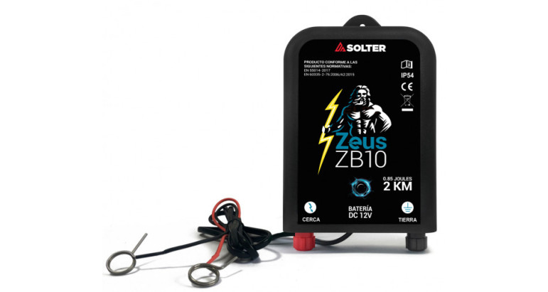 Pastor eléctrico para batería de coche Zeus ZB10 de Solter