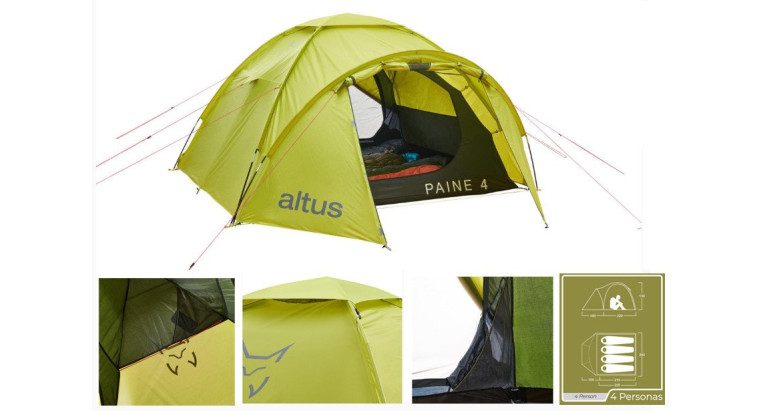 Tienda de montaña Paine 4 Altus