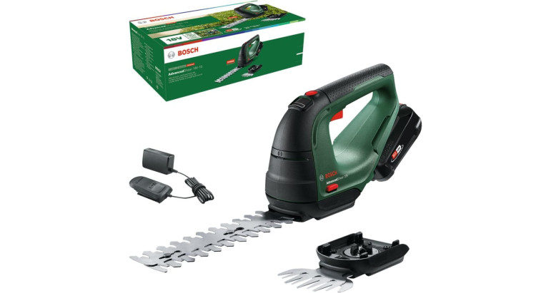 Tijera cortasetos y cortacesped a batería Bosch AdvancedShear 18V-10