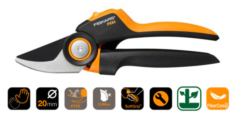 Tijeras de poda Fiskars PX92 con mango giratorio, 