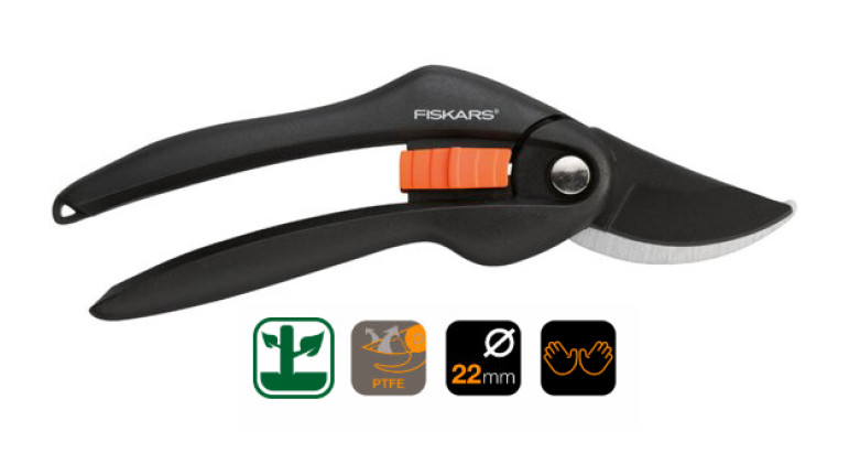 Tijeras de podar para poda verde Fiskars P26 corte bypass para ramas hasta 22mm