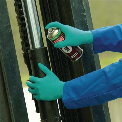 GUANTE DESECHABLE NITRILO VERDE TOUCHNTUFF 100UN TALLA 9,5-10