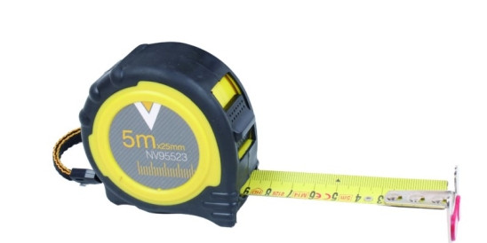 FLEXOMETRO BIMATERIAL CON DOBLE FRENO CON IMAN 5 M X 25 MM