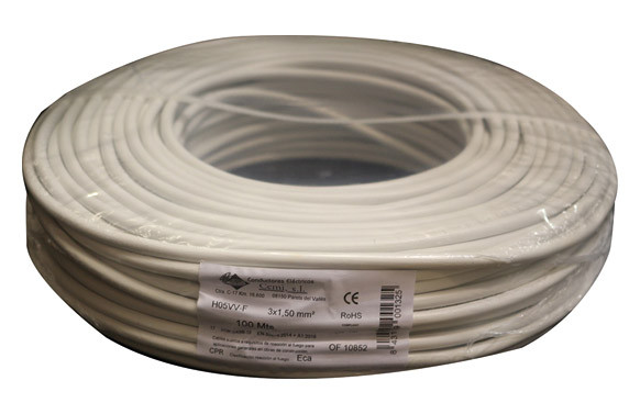 CABLE ELEC RDO MANG 500V VV-F H05VV-F TOP CABLE 3X1,5MM BL 1 