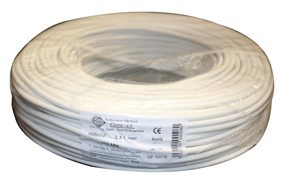 CABLE ELEC RDO MANG 1000V RV-K TOP CABLE 2X1,5MM 100 MT 