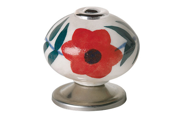 POMO MUEBLE PORCELANA ROJO 40X36MM