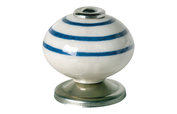 POMO MUEBLE BOLA BLANCO AZUL 40X36MM