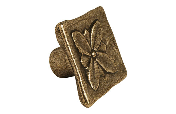POMO MUEBLE ZAMAK CUERO 33X33X20MM