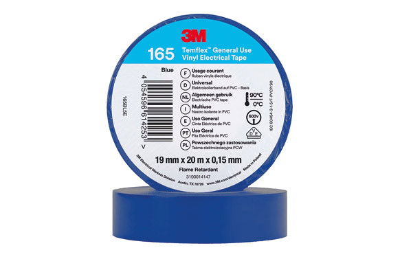 CINTA AISL. 3M 20MT X19MM TEMPLEX 1500 PVC AZUL COLOR AZUL