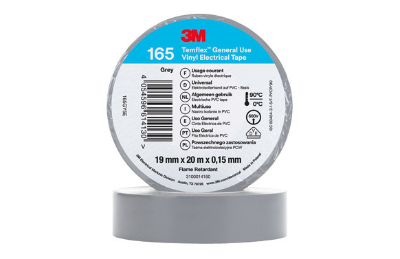 CINTA AISL. 3M 20MT X19MM TEMPLEX 1500 PVC GRIS COLOR GRIS
