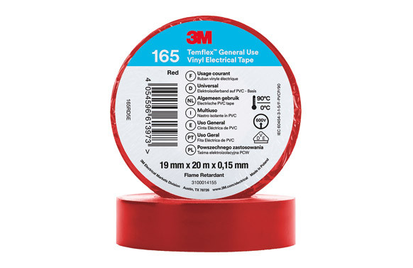 CINTA AISL. 3M 20MT X19MM TEMPLEX 1500 PVC ROJO COLOR ROJO