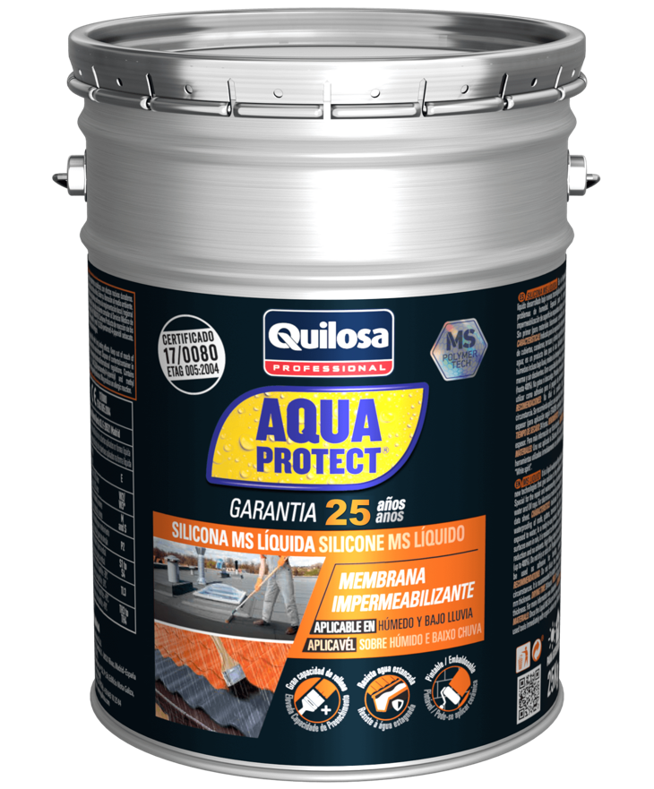 SILICONA LIQUIDA IMPERMEABILIZANTE MS AQUA PROTECT 1 KG NEGRO