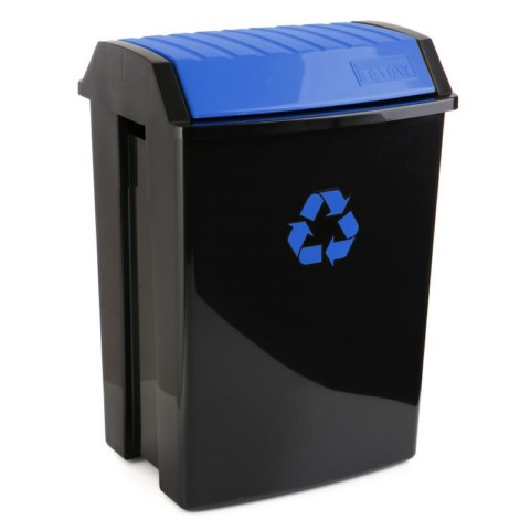 CONTENEDOR RECICLAJE 50 L 40X35,5X57,5CM TATAY PL AZUL 1102300 40 X 35,5 X 57,5CM TAPA AZUL