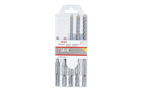 BROCA HORM. SDS PLUS 5/6/6/8/10MM 5X BOSCH 5 PZ 