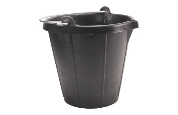 CUBO CONST OBRA 15LT PL NEGRO FIEL K. 