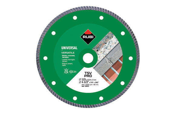 DISCO CORTE G.OBRA 115 MM DIAM BASIC LINE TSV 115 RUBI 
