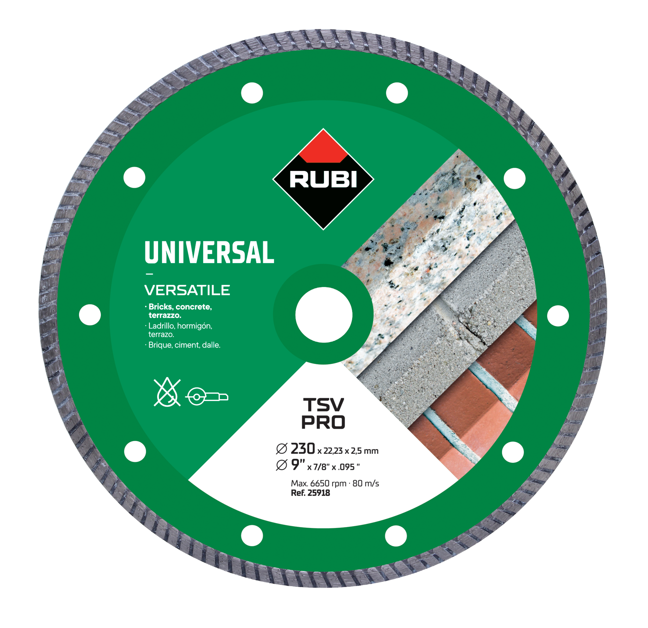 DISCO CORTE G.OBRA 230 MM DIAM BASIC LINE T230-BL RUBI 