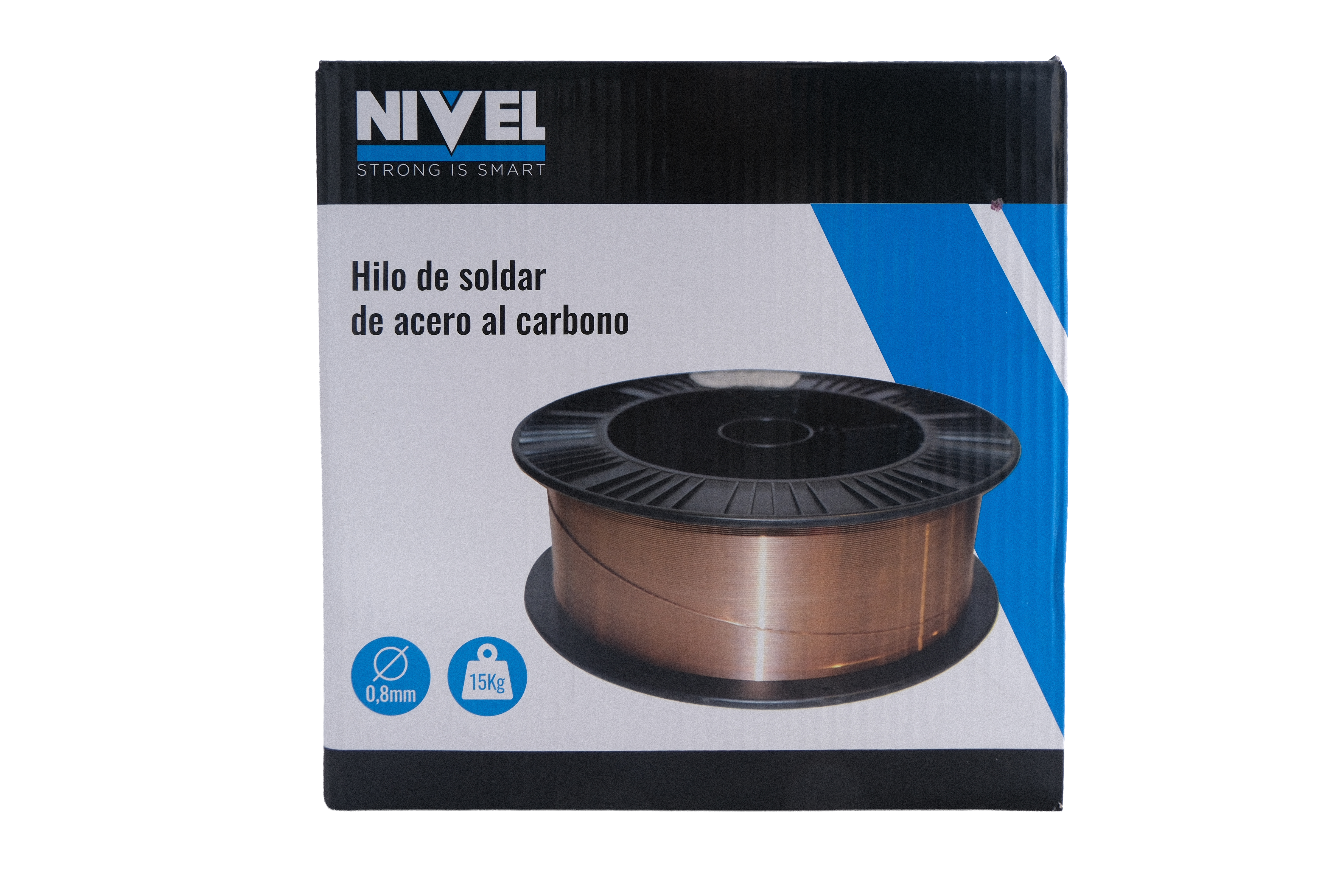 HILO SOLDAR BOBINA PLASTICO 0,8X15KG A/CAR NIVEL 15 KG 