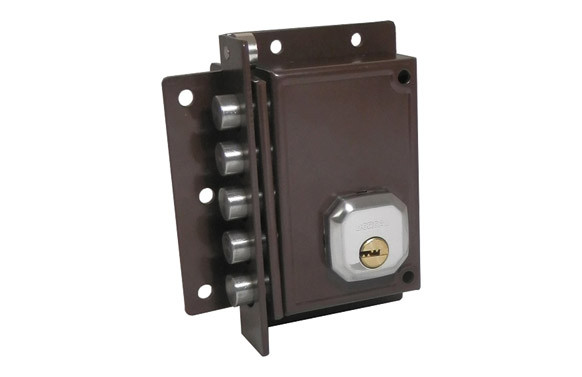 CERRADURA SEG. SOBR. C922-I 87X32X140MM 5 BUL IZQ MARR DORCA 