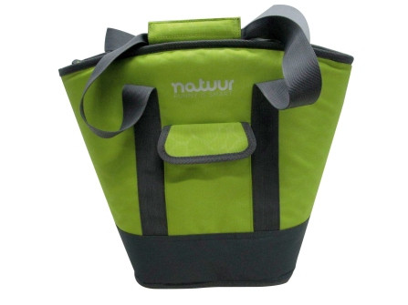 NEVERA CAMPING FLEXIBLE VERDE Y GRIS CAPAZO 15 L