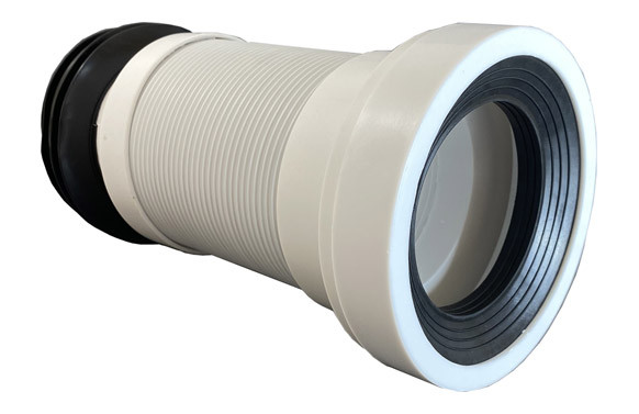 MANGUITO EVACUACION INODORO 380-670MM EXT PP T-118