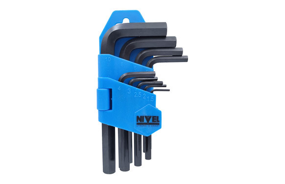 LLAVE ALLEN HEXAG. 1,5-10MM CORTA NE NIVEL 9 PZ 