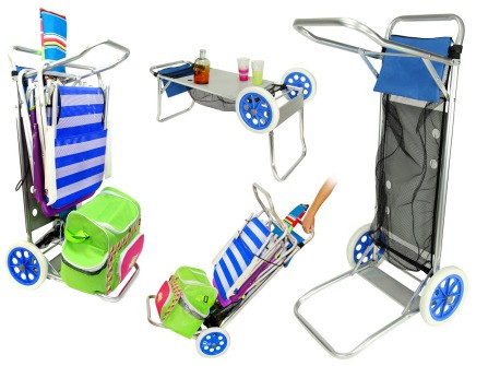 CARRO PORTA SILLAS PLAYA 52 X 37 X 105 CM
