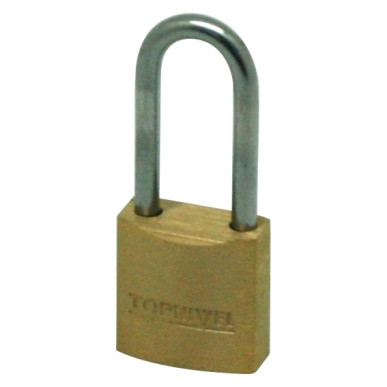 CANDADO 20MM ARCO LARGO LATON NIVEL 