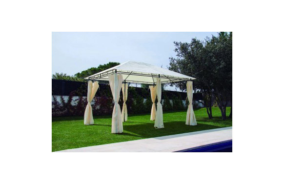 PERGOLA JARD 3X4 MT  MET BEI CON CORTINAS NT102958 