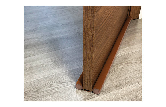 BURLETE BAJO PUERTA DOBLE ROLLO PVC 95 CM MARRON