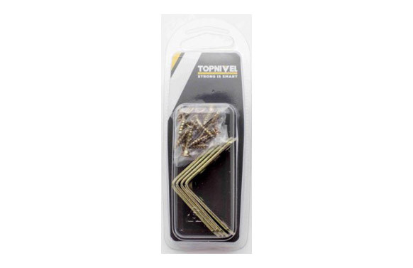 ANGULO SOPORTE REFORZADO BICROMATADO 40 MM 4UDS