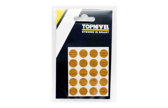 TAPON CUBRETORNILLO ADHESIVO ROBLE 20UDS