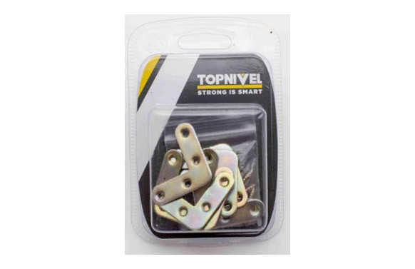 ESCUADRA SOPORTE PLANA NIVEL BICROMATADO 40MM 8UDS