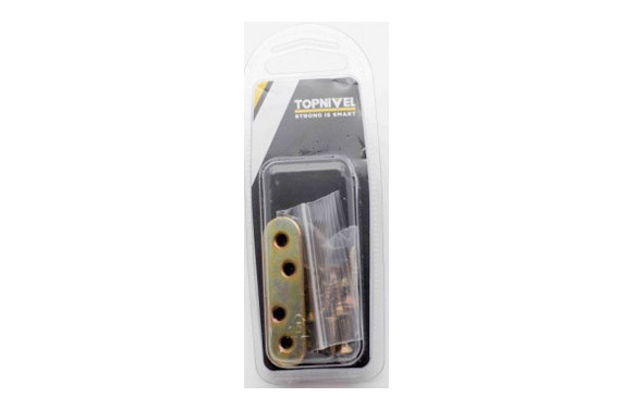 PLACA ENSAMBLE RECTO ACERO BICROMATADO 60X16MM 4UDS