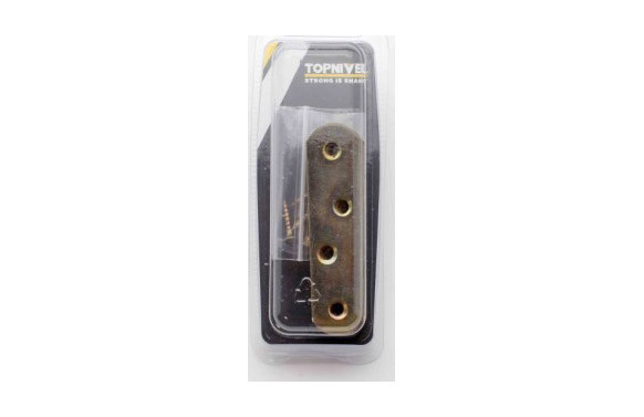 PLACA ENSAMBLE RECTO ACERO BICROMATADO 80X20MM 4UDS