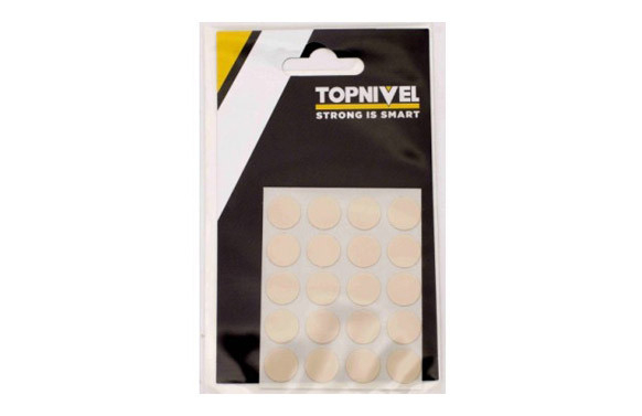 TAPON CUBRETORNILLO ADHESIVO CREMA 20UDS