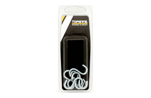 GANCHO FIJACION FORMA S ACERO CINCADO 30MM 6UDS