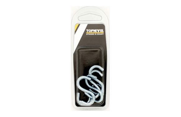 GANCHO FIJACION FORMA S ACERO CINCADO 40MM 6UDS