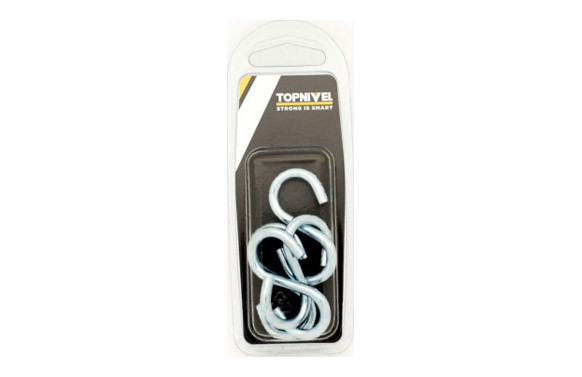 GANCHO FIJACION FORMA S ACERO CINCADO 50MM 4UDS