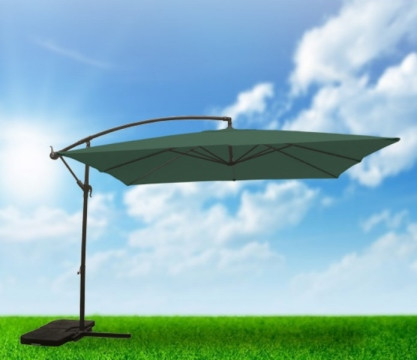 PARASOL JARD 3X3 M LATERAL ACERO VER CDO. NT110378 