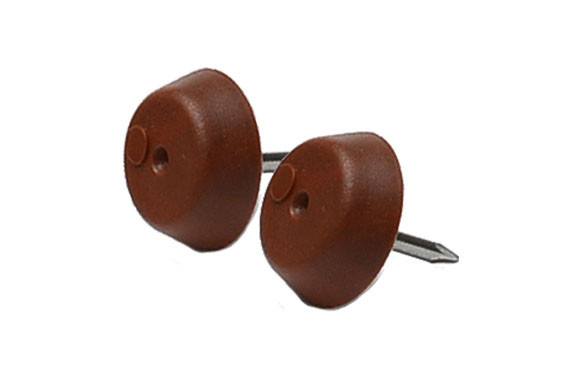 DESLIZADOR MUEBLE PATIN CLAVO PLASTICO MARRON Ø 15 MM 100 PZ