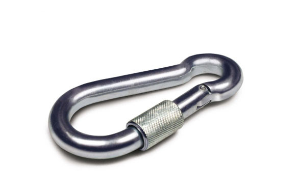 MOSQUETON BOMBERO DIN5299 CINCADO CON SEGURO Ø 7-70 MM 180 KG 100UDS